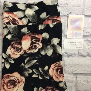 Beautiful Butter Soft Rose Print Leggings TC